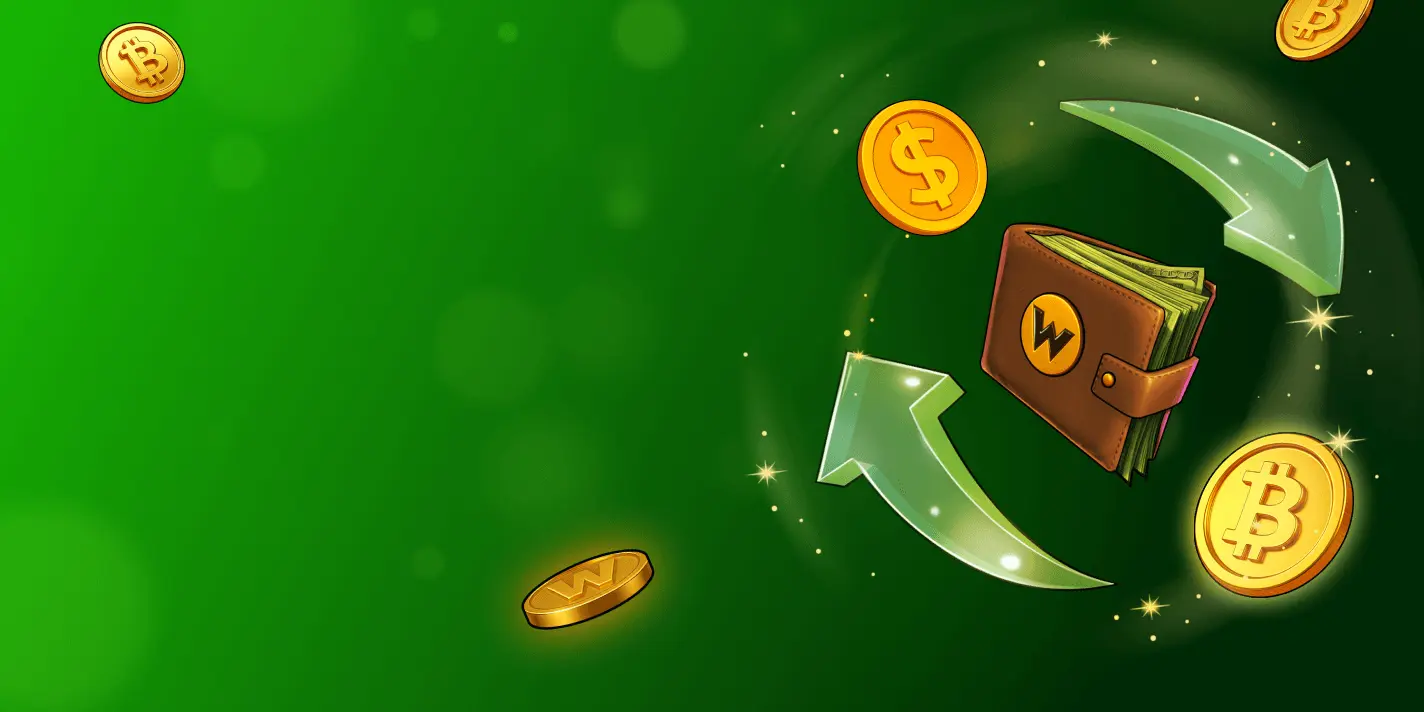 Exchange coins<br>in one click